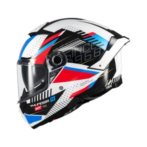 CASCO MT THUNDER 4 SV LUMINENCE BLANCO/AZUL
