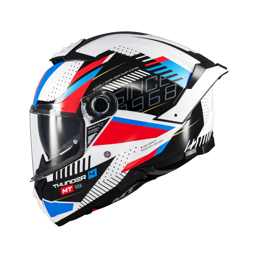 CASCO MT THUNDER 4 SV LUMINENCE BLANCO/AZUL